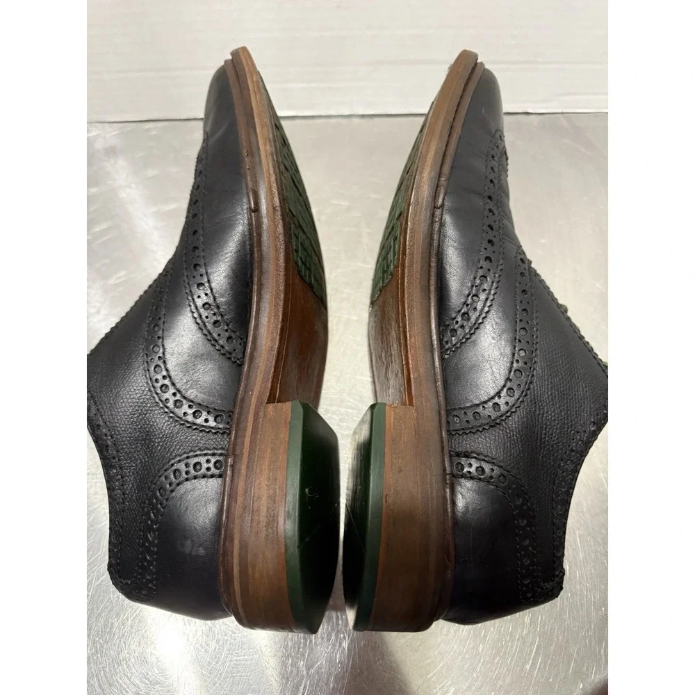 Cole Haan Colton Wingtip Oxford Dress Shoes Black Leather Men's US 9M EU 42